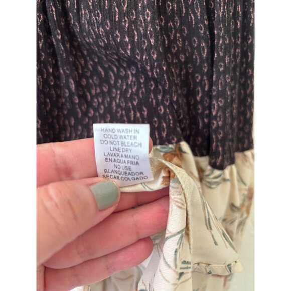 Anthropologie Entro Paisley Print Sleeveless Tiered Boho Chic Blouse Floral Acce - Picture 4 of 9